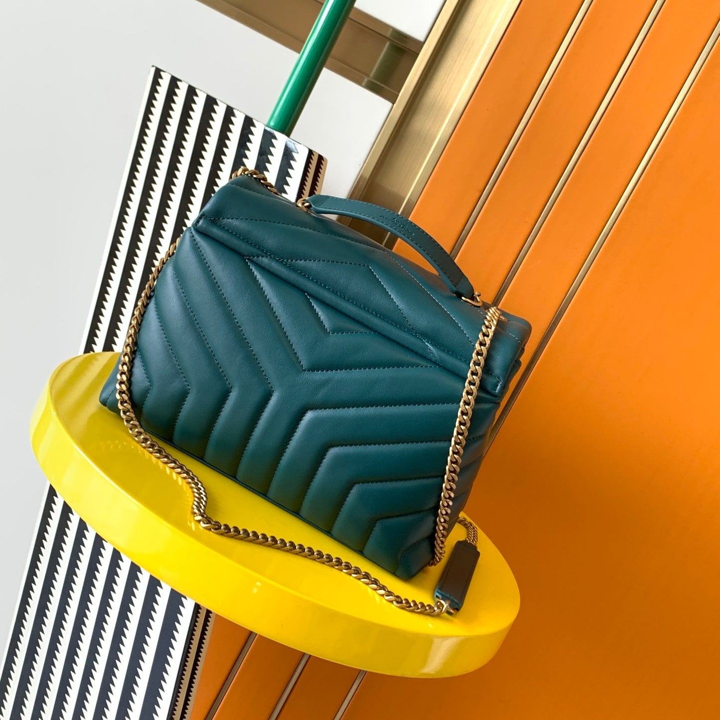 Bolsa Saint Laurent Lou Lou Verde Musgo